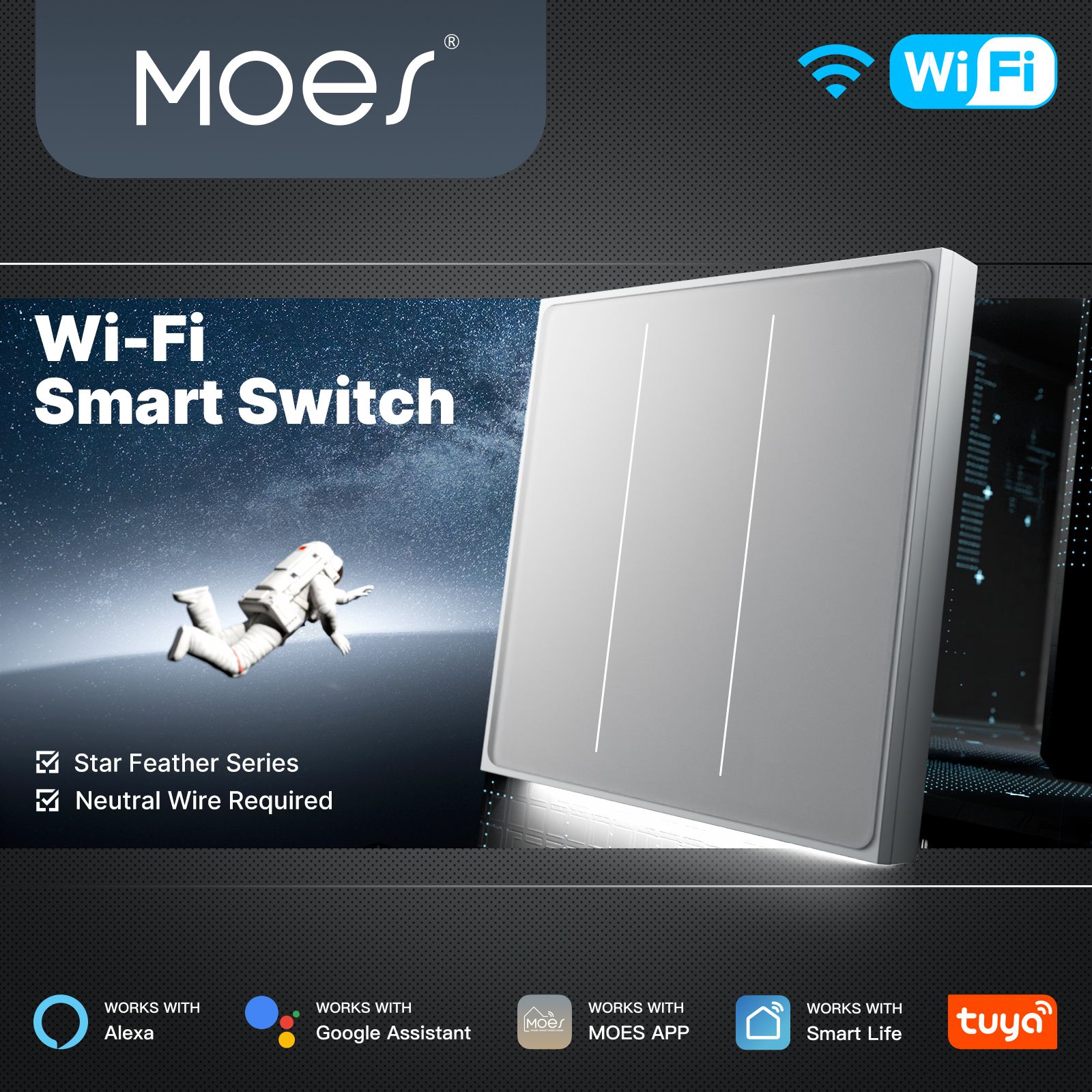 Smart Home For Living - MOES Tuya WiFi Smart Star Feather
