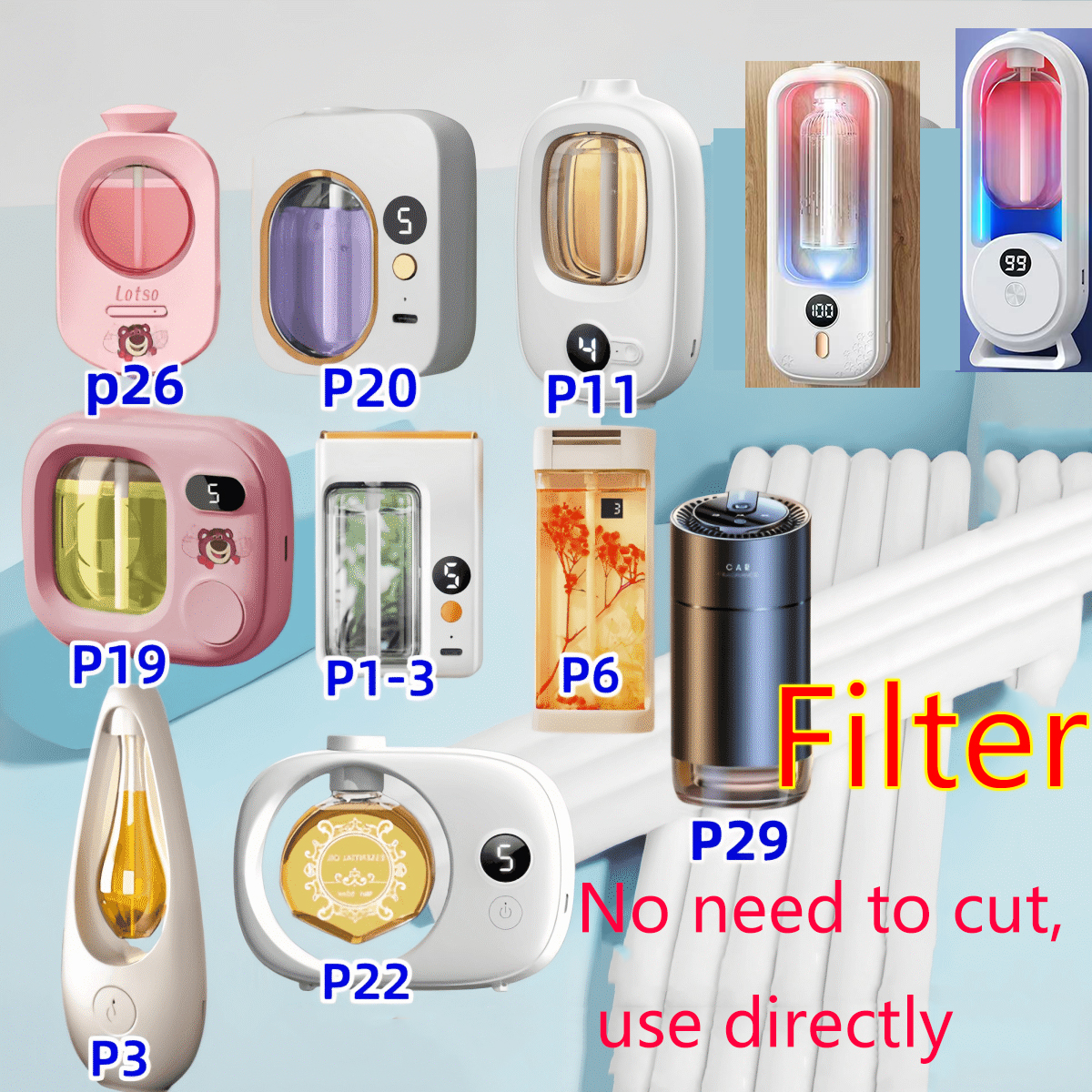 Smart Home Fragrance Diffuser - Intelligent Aromatherapy Machine Replacement Filter Toilet