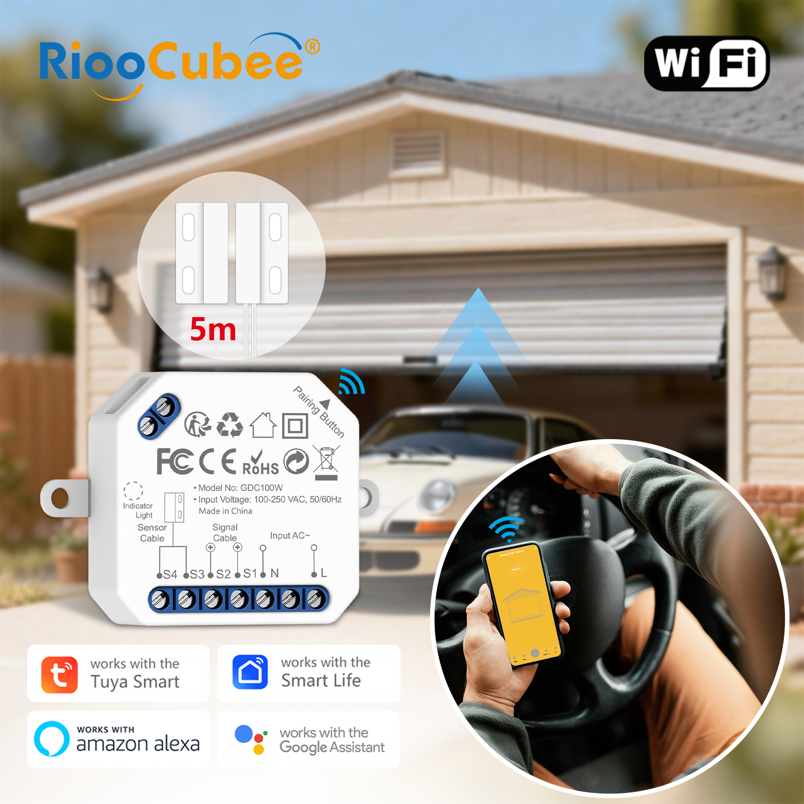 Smart Home Technology - RiooCubee Tuya Smart Life Garage Articulated