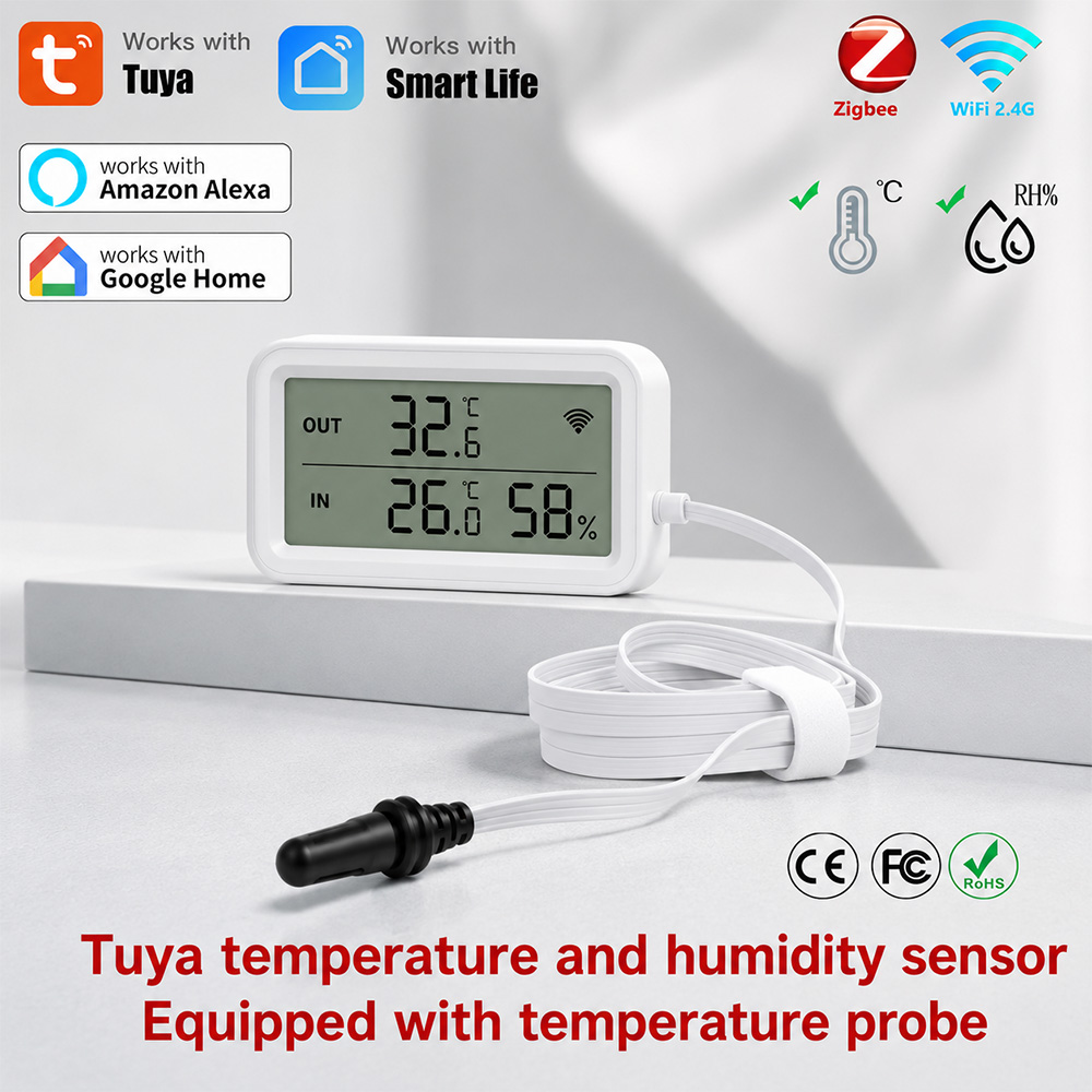 Tuya Zigbee WiFi Temp Humidity - Smart Home Alexa incelemesi ve fiyatı