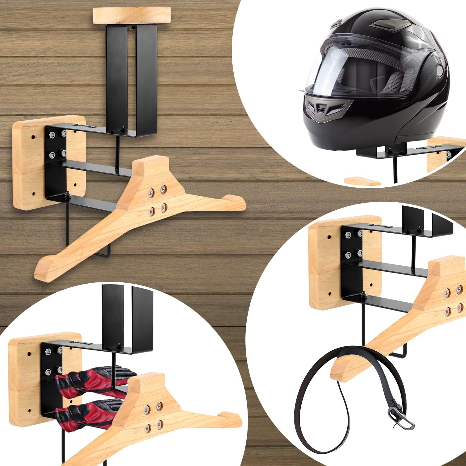 Wood Motorcycle Helmet Holder  - Smart Home Gym incelemesi ve fiyatı