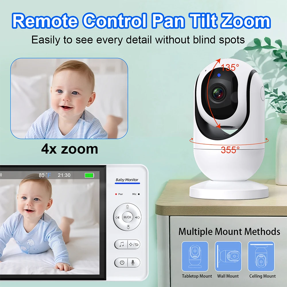 7.0'' Video Baby Monitor 720P  - Smart Home Battery Camera incelemesi ve fiyatı