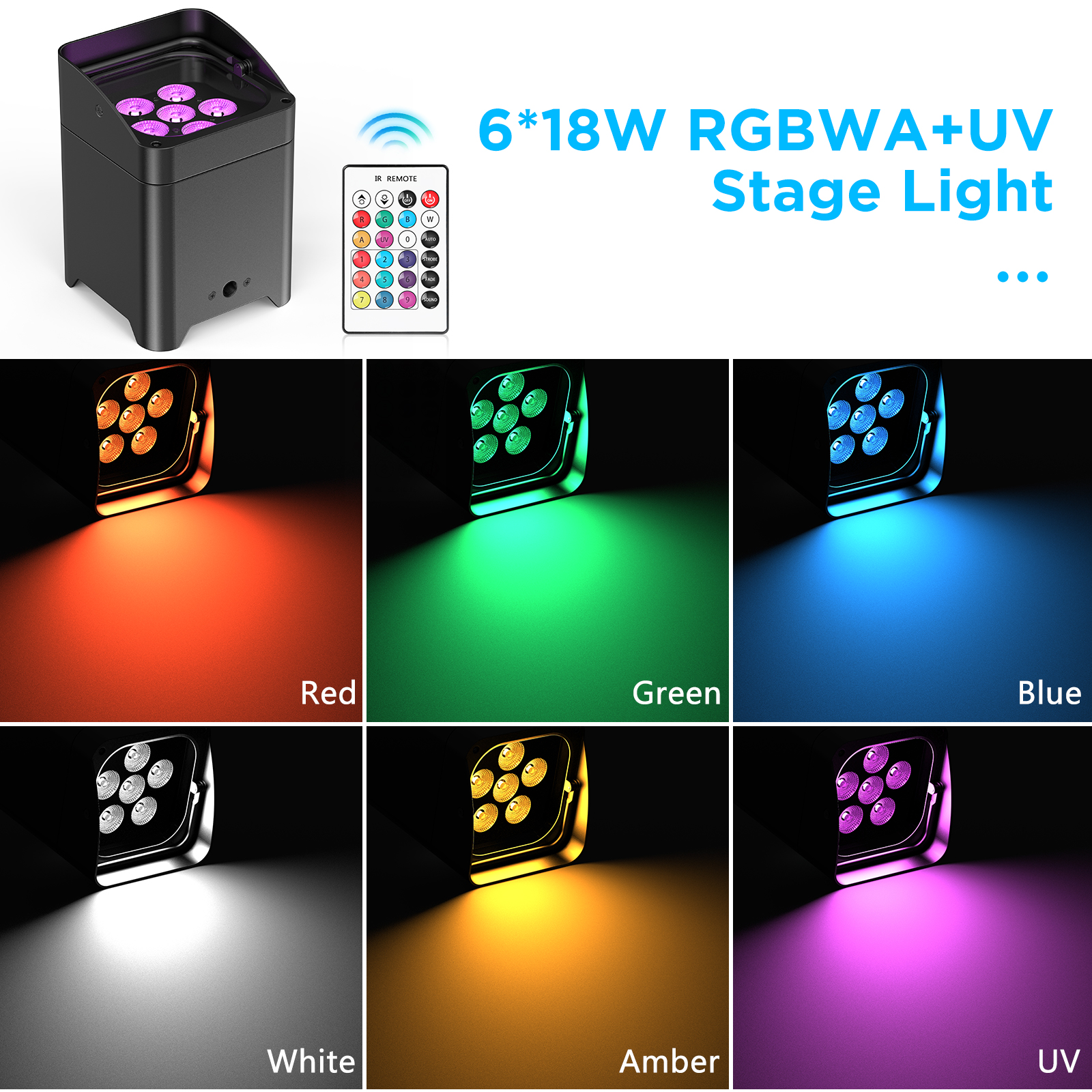 U'King 4PCS 6x18W 6IN1 RGBAW+U - Wifi Led Dimmer incelemesi ve fiyatı
