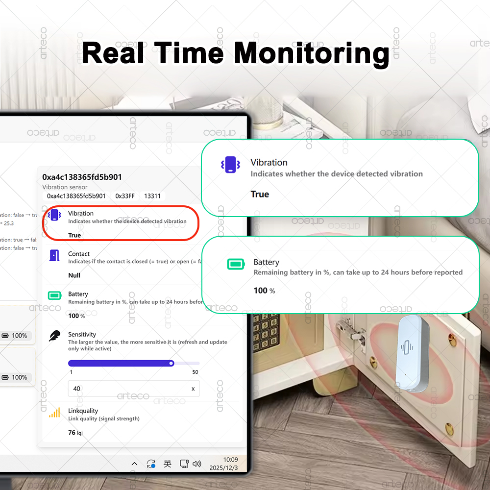 ZigBee Smart Vibration Sensor  - Smart Home News incelemesi ve fiyatı