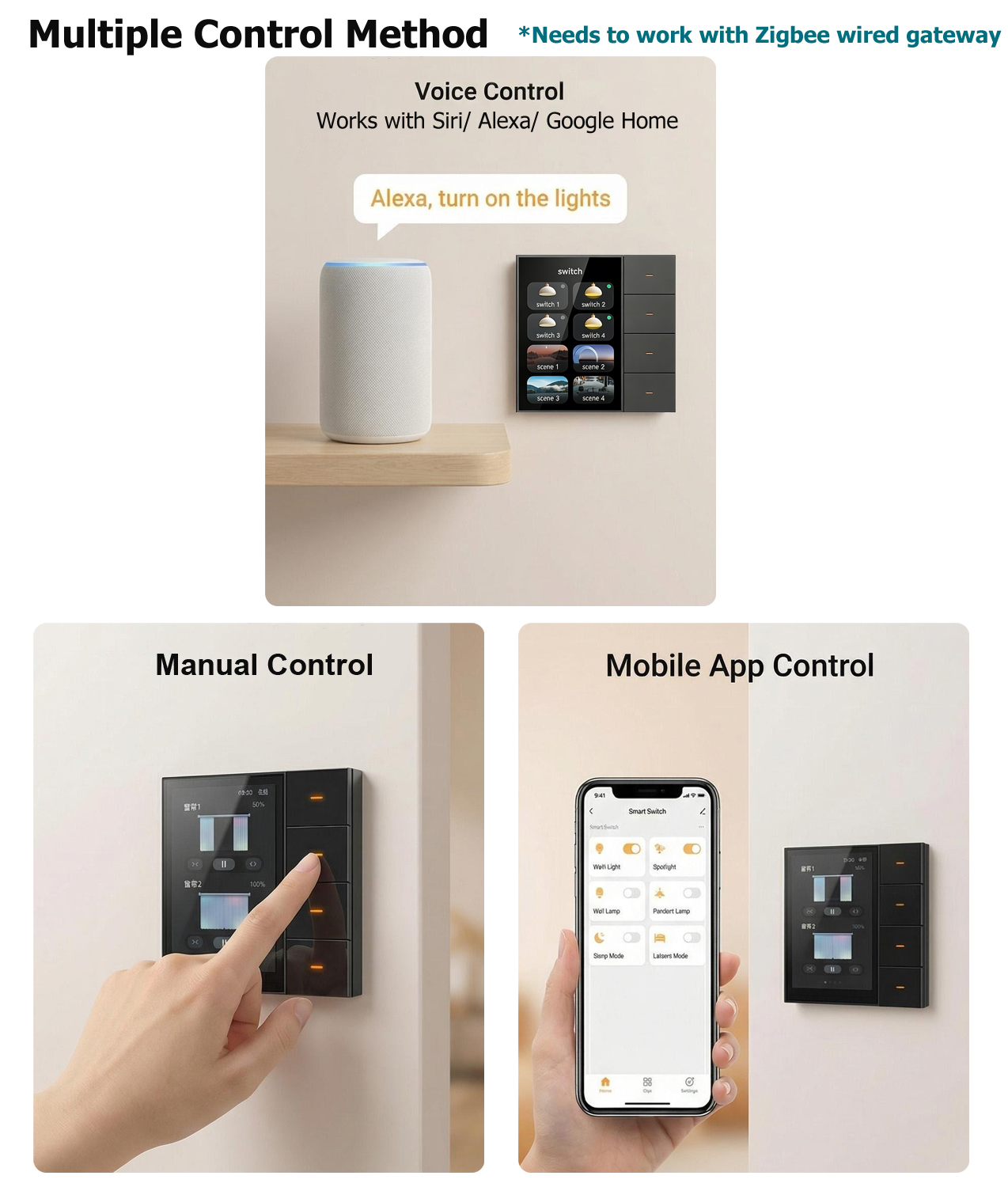 F3-pro Tuya Smart Panel ZigBee - Smart Home For Living incelemesi ve fiyatı