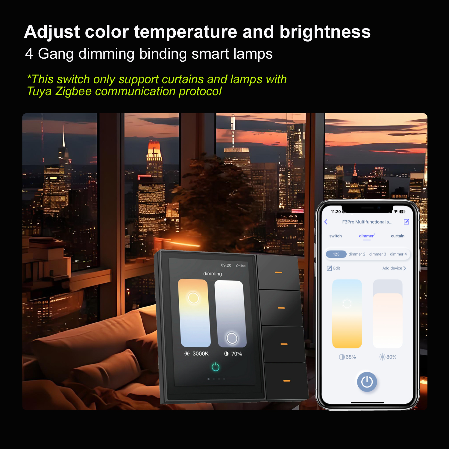 F3-pro Tuya Smart Panel ZigBee - Smart Home For Living incelemesi ve fiyatı