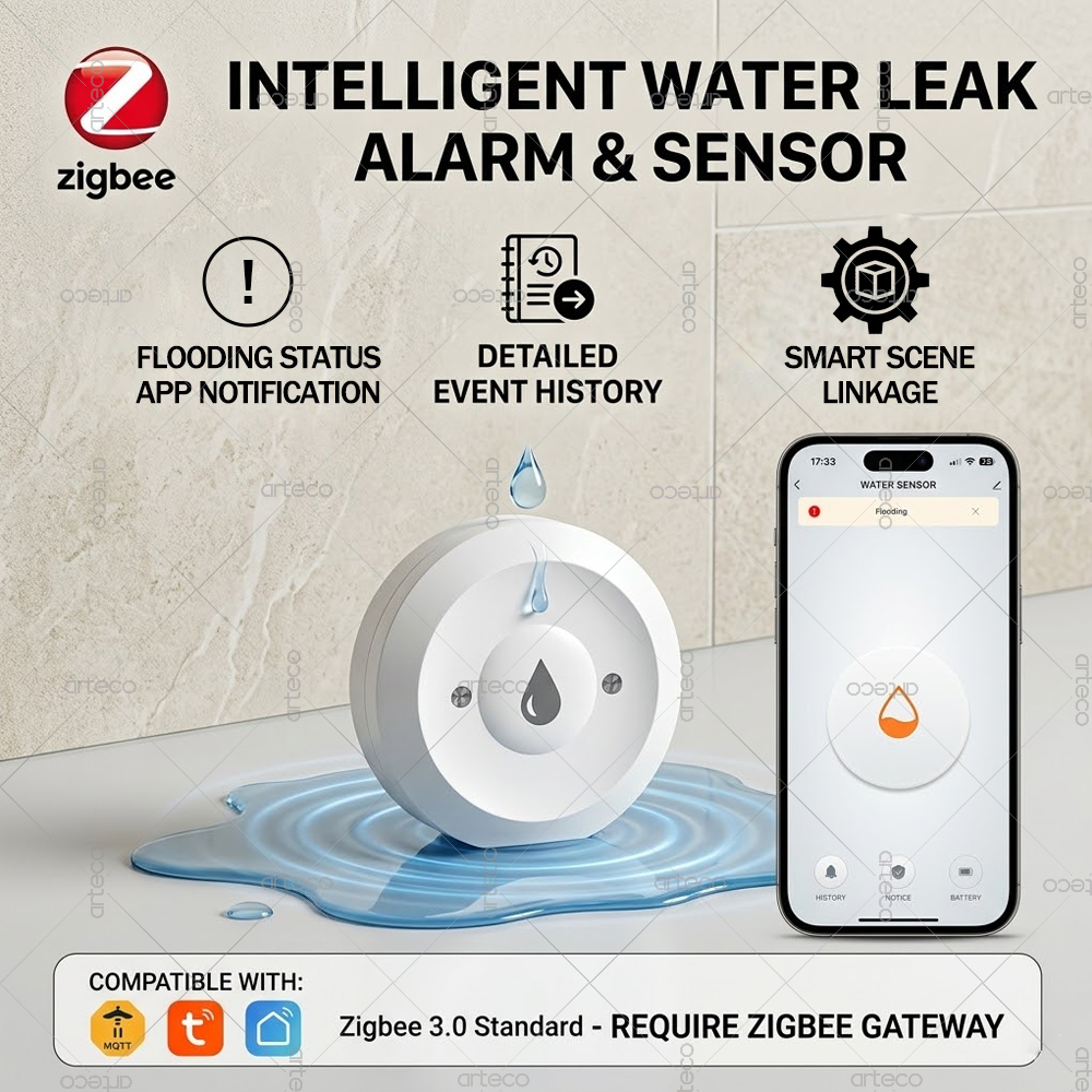 Zigbee Water Leak Sensor Flood - Smart Home Kitchen incelemesi ve fiyatı
