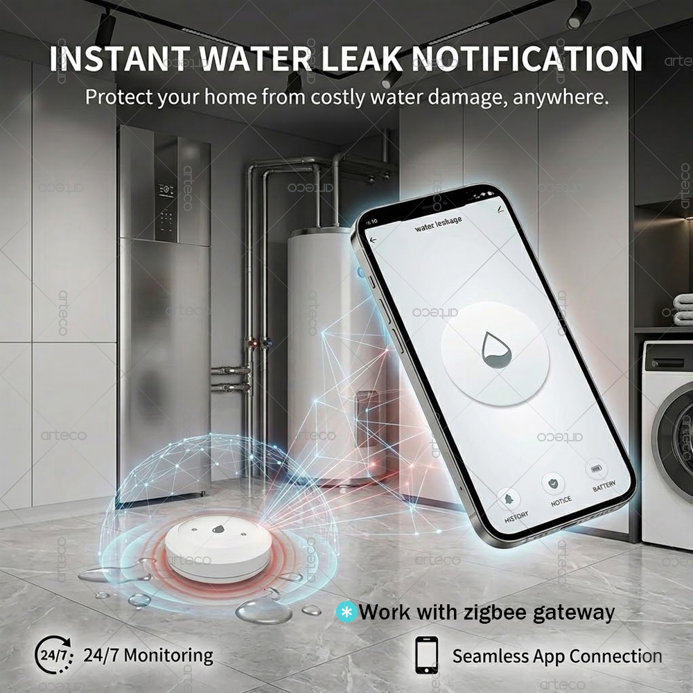 Zigbee Water Leak Sensor Flood - Smart Home Kitchen incelemesi ve fiyatı