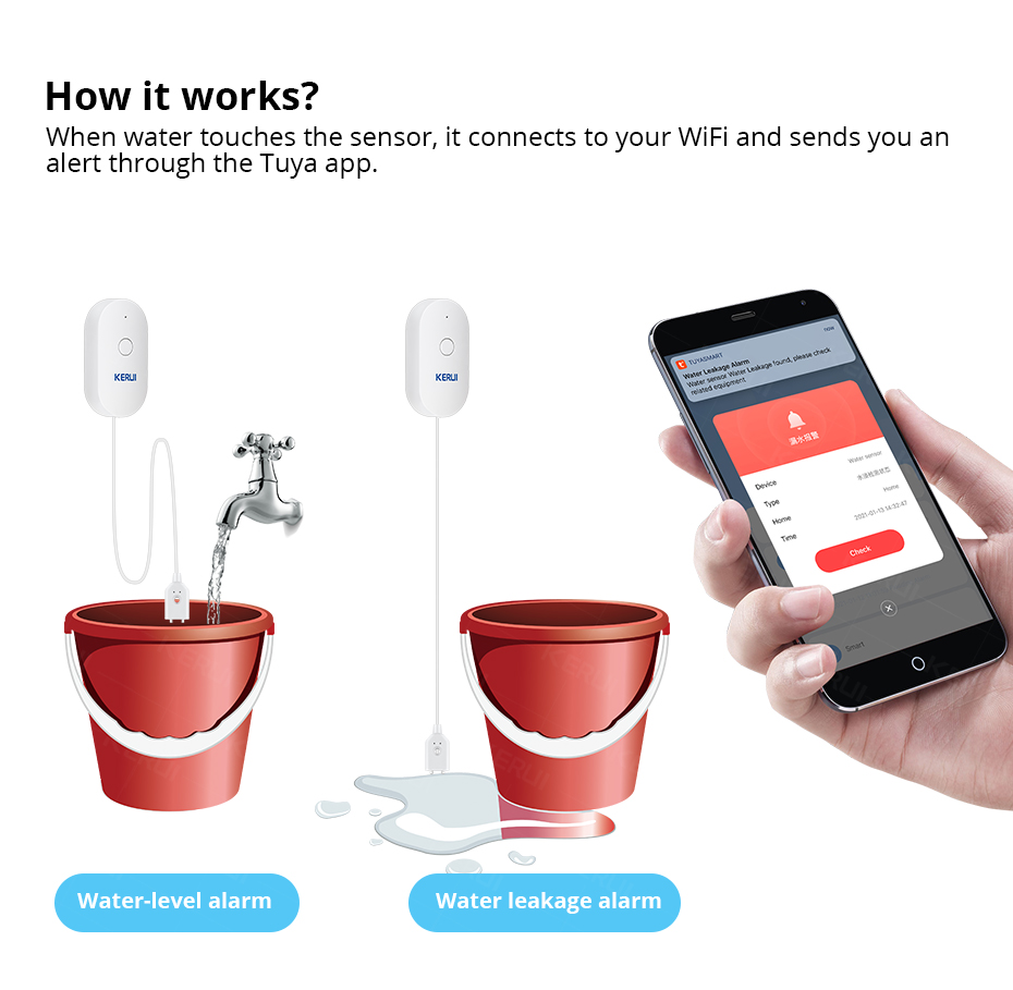 KERUI Smart  WiFi Water Sensor - Smart Home News incelemesi ve fiyatı