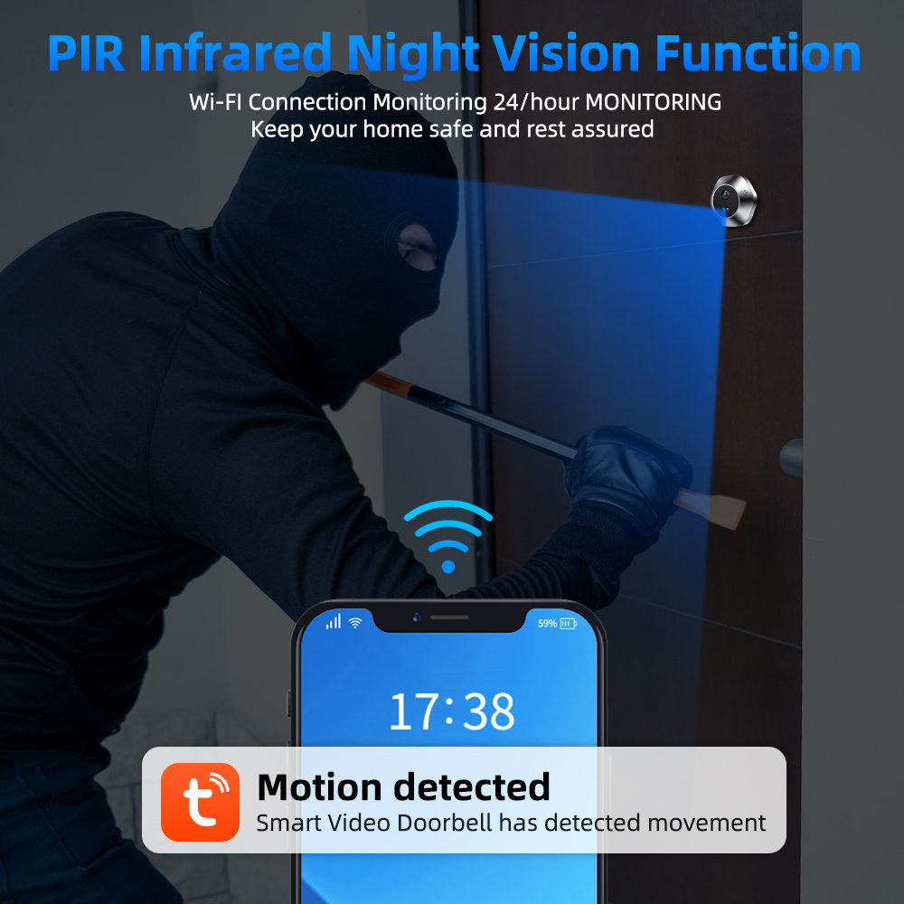 Hollarm Tuya WiFi Door Peephol - Smart Home Ezviz incelemesi ve fiyatı