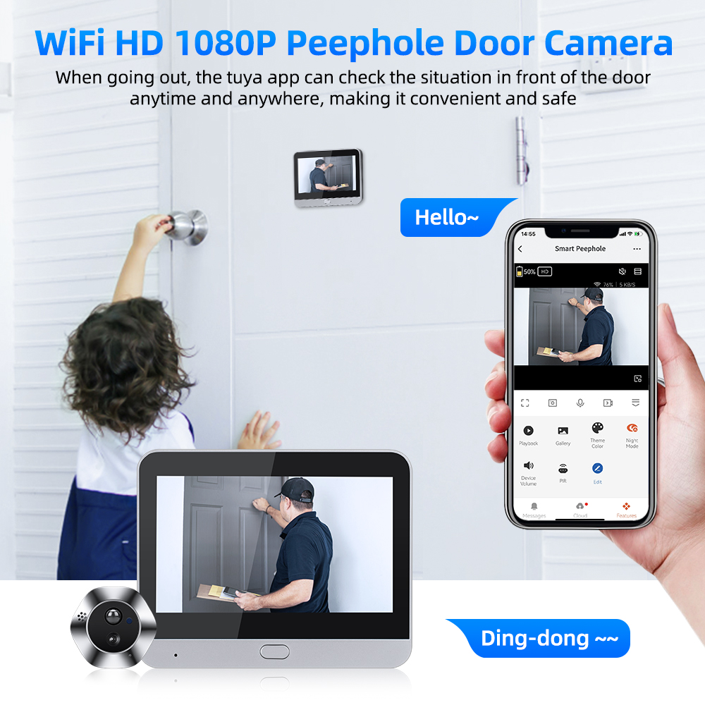 Hollarm Tuya WiFi Door Peephol - Smart Home Ezviz incelemesi ve fiyatı