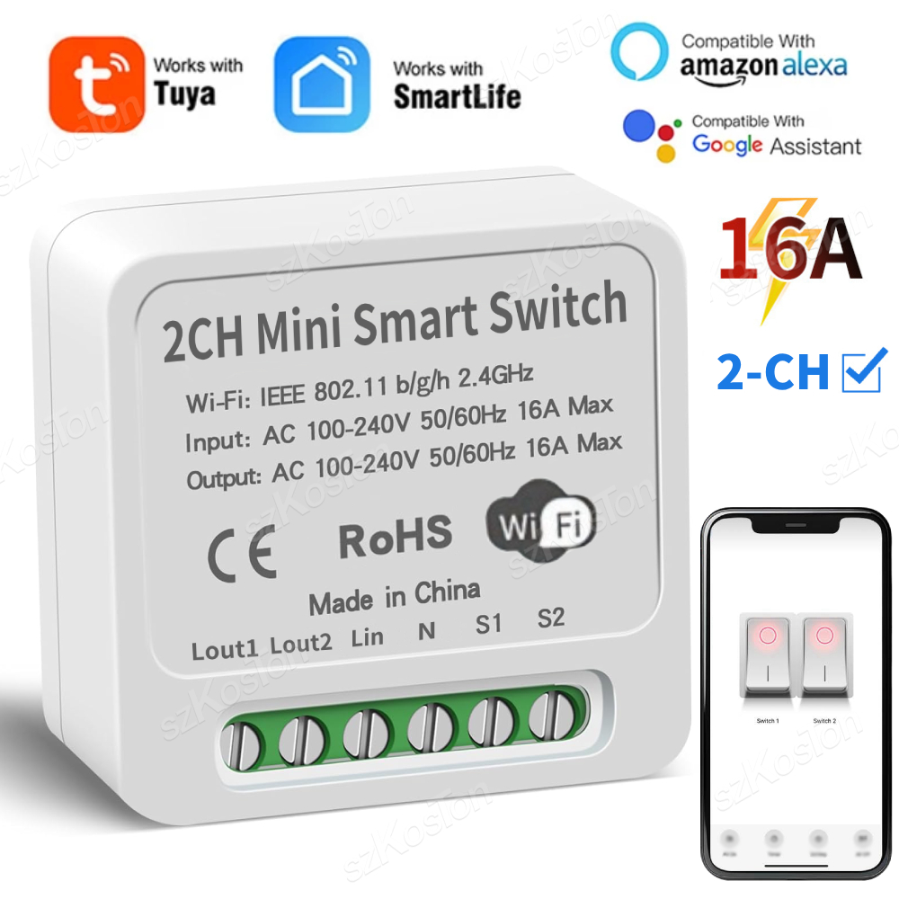 16A Tuya WiFi Smart Switch Mod - Smart Home For Living incelemesi ve fiyatı