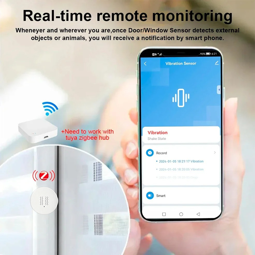 Tuya ZigBee Smart Vibration &  - Smart Home News incelemesi ve fiyatı