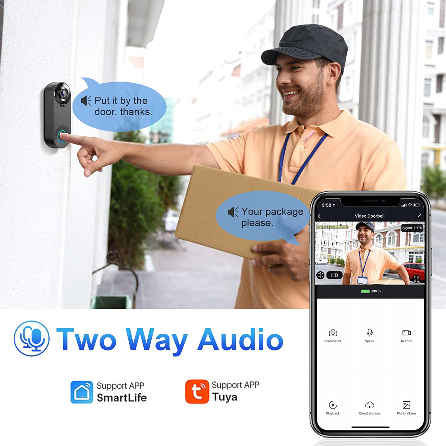 5G 2.4G WiFi Video Doorbell 10 - Smart Home Battery Camera incelemesi ve fiyatı